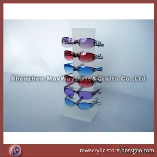 White 6 Pairs Skillful Acrylic Sunglasses/Goggle Display/Holder Rack